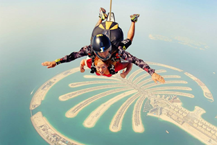 Skydiving in Palm Jumeirah Dubai
